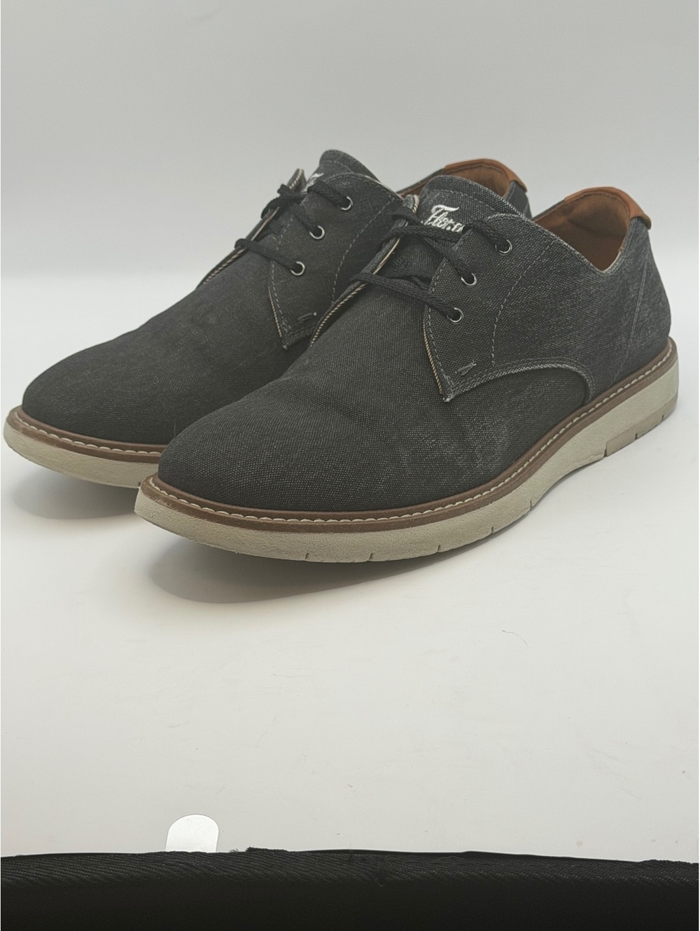 Florsheim Vibe Black Canvas Plain Toe Oxford Casual Dress Shoes Men's Size 8 M - Picture 4 of 14